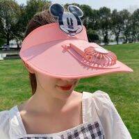 【Ready】? Childrens adult USB rechargeable summer sun visor anti-ultraviolet face small male and female same style fan hat