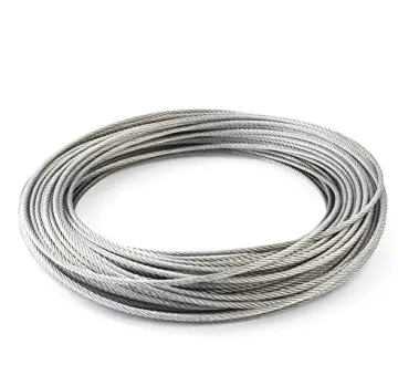 5 Meter wire Rope PVC Transparent Coated Cable Stainless Steel rope  Clothesline Diameter 0.8mm 1mm 1.5mm 2mm 3mm