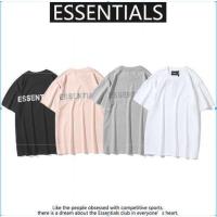 Large size ESSENTIALS FOG 3M Reflective High Street Loose Short Sleeve T-Shirt Couple Wear