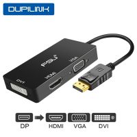 DUPILINK Displayport DP to HDMI-compatible DVI VGA Adapter 1080P Display Port Cable Converter For PC Laptop Projector