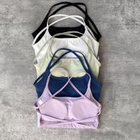 Wyplosz Atasan Empuk Bra Paian Olahraga Wanita Gym Paian Olahraga Kebugaran Yoga Dengan Tali Tipis Latis Putih Seksi Kecantikan Pungg