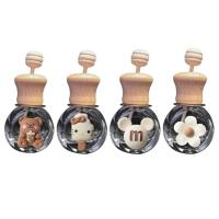 Car Perfume Bottle Pendant Milk Tea Color Cartoon Car Air Outlet Perfume Pendant Cute Car Fragrance Hanging Ornament Interior consistent