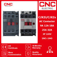 CNC CJX2iCJX2s AC คอนแทค3เฟส3ขั้วโลกไม่มี NC ขดลวดแรงดันไฟฟ้า220โวลต์5060เฮิร์ตราง Din 3จุด1NO 1NC