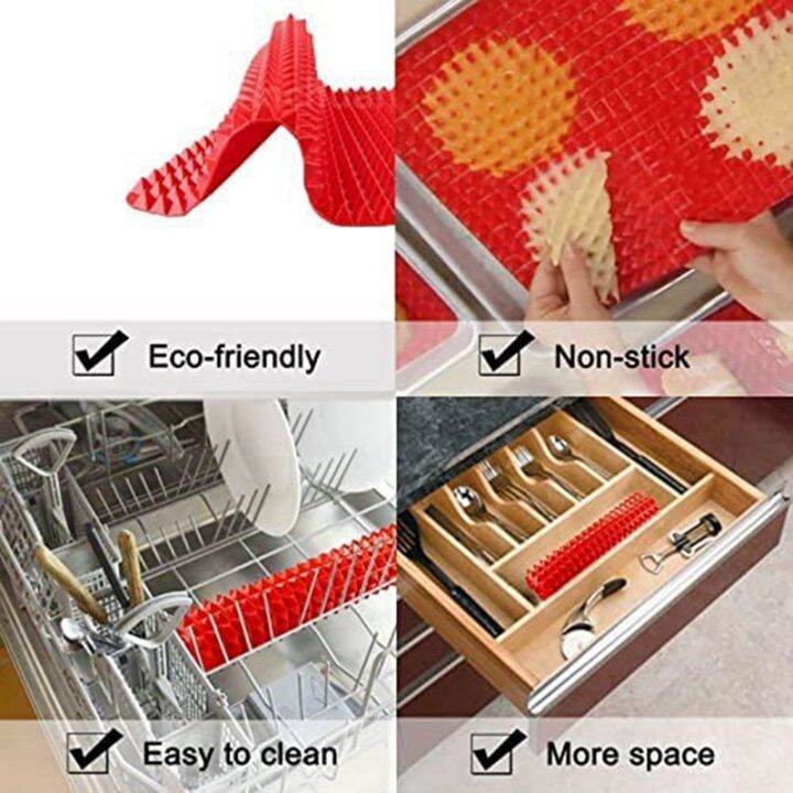 silicone-baking-mat-roast-chicken-mat-pyramid-sheets-cooking-pan-best-healthy-fat-reducing-non-stick-cooking-mat-for-baking-mat-2pc-red