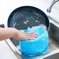 ◐┋✑ 1PC Magic Cleaning Rags Anti-grease Dish Cloth Bamboo Fiber Washing Towel Scouring Pad Kitchen Household Supplies Cleaning Tools