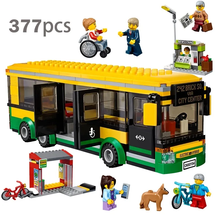 lego city town bus station 60154