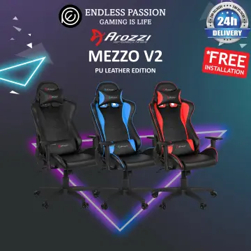 Arozzi Verona Signature Black PU Gaming Chair, Soft Leather