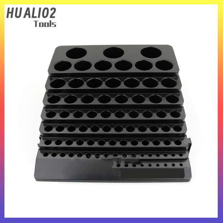 กล่องเก็บตกแต่งสว่านเครื่องตัดมิลลิ่งกล่องเก็บของหัวเจาะสีดำ-huali02