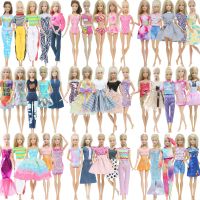 4/5 Set Fashion Daily Casual Sports Outfits Vest Shirt Skirt Pants Dress Clothes for Barbie Doll Dollhouse Accessories