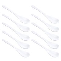 10Pcs Mixing Spoon Spice Spoons Stirring Spoon Cocktail Stir Spoons Ceramic Serving Spoon Porcelain Soup Spoon