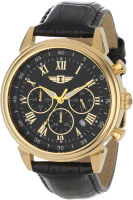 I By Invicta Mens 90242-003 Chronograph Black Dial Black Leather Watch