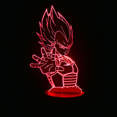 D Ragon B All Z Son Goku อะนิเมะ3D ไฟในคืนเด็กห้องนอนตกแต่ง B Roly ผักแสง DBZ Led โกฮันเปลี่ยนสีโคมไฟภาพ