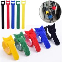 10-50pcs Nylon Cable Ties Reusable Cords Organizer Cloth Data Wire Management Straps Fixing Bands Wire Organizer Zip Ties Cord