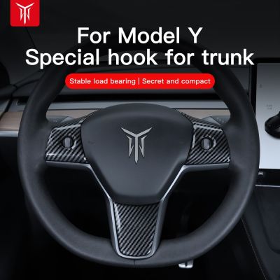 YZ 3Pcs For Tesla Model Y Model 3 Steering Wheel Patch For TESLA Car Model3 Carbon Fiber Steering Wheel Patch Modely Accessories