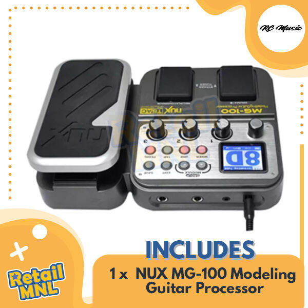 Retailmnl NUX MG100 Modeling Guitar Processor Guitar Effect Pedal Drum