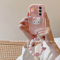 เคสโทรศัพท์ Case Samsung Galaxy M14 M34 M54 A04 A04s A04e 4G 5G เคสโทรศัพท ซิลิโคนลายเฮลโลคิตตี้สามมิติพร้อมสายรัดข้อมือ2023ลาย กาแล็คซี่ สีชมพูน่ารัก