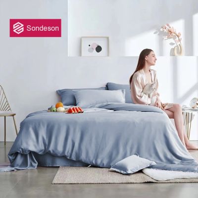 Sondeson ชุดเครื่องนอนผ้าไหม100% บริสุทธิ์ปลอกหมอนผ้าปูเตียงนุ่มหรูปลอกผ้านวมคุณภาพสูงเตียงขนาดใหญ่