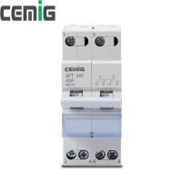 Cemig 2P Manual Dual Power Transfer Switch 40A 60A MTS Circuit Breaker Changeover Switch Isolation Interlock Switch