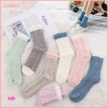 Fluffy Leg Warmers Stocking Winter Warm Leg Cover Home Over Knee