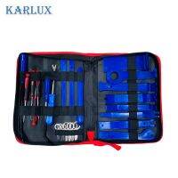 Karlux (24ชิ้น) อุปกรณ์ถอดคอนโซล ภายในภายนอกรถยนต์ อเนกประสงค์ 24pcs Car Trim Removal Tool Auto Door Panel Removal Tool Set &amp; Molding Upholstery Fastener Remover Strong Nylon Pry Tool Kit for Dash Center Console Audio Radio