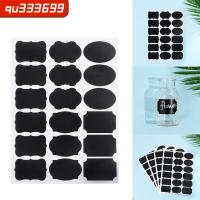 QU333699 36/90Pcs กันน้ำเครื่องเทศ Chalkboard บ้านป้ายขวดป้ายสติ๊กเกอร์กระดานดำป้ายป้ายติดกระดานดำ