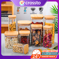 CROSSTO Seasoning Bottle Glass Spice Container Condiment Bottle Jar Bekas Rempah Kaca Balang Kaca Kedap Udara