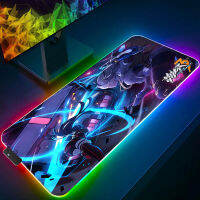 Gaming Accessories Car Desk Pad Luminescence Large Kawaii Mouse pad Keyboard Pc RGB LED Mousepad Yae Sakura Benghuai Xueyuan