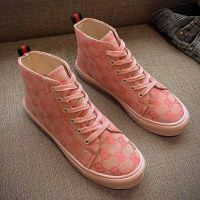 ▧  Web celebrity high help female canvas shoes in the spring of 2021 the new letter paragraph tidal flat non-slip casual shoes sandals joker