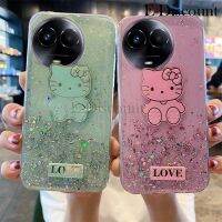 เคสโทรศัพท์ใหม่สำหรับ Realme 11X 11 5G ฝาครอบประกายเปลือกหอยรูปดาวคิตตี้นิ่มรูปการ์ตูนน่ารักซิลิโคนป้องกันการตกสำหรับ Realme 11 5G 11X เคส