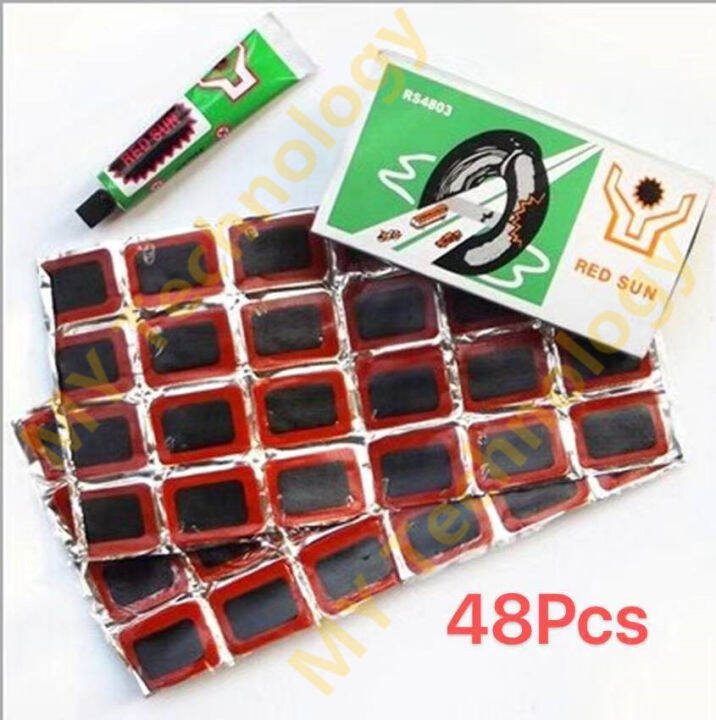 48pcs Bike Tire patch with glue bicycle repair patches P6026 Lazada PH