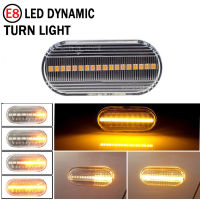 2ชิ้นอุปกรณ์ตกแต่งรถยนต์ไฟสัญญาณข้าง LED ไฟสัญญาณเลี้ยวน้ำไหลด้านข้างสำหรับที่นั่ง6L Ibiza 2002-2008สำหรับฟอร์ดเฟียสต้า2001