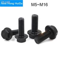 GB5787 Hexagon Head with Serrated Flange Cap Screw Hex Washer Head Bolt Black Carbon Steel M5 M6 M8 M10 M12 M14 M16