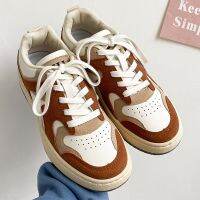 Womens Vulcanize Shoes Training Retro Spring Autumn New Thick-soled Students Casual All-match Niche Sports Trend