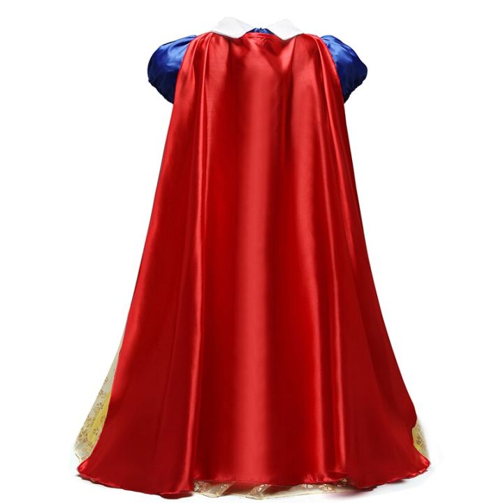 ชุดเจ้าหญิงสโนว์ไวท์แฟนซีชุดปาร์ตี้วันเกิดเด็กสาวคอสเพลย์สโนว์ไวท์ชุดเทศกาลสำหรับเด็ก