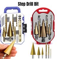 【DT】hot！ Bit Sets Straight Groove Titanium Coated Cone Hole Cutter Punch Twist Saw