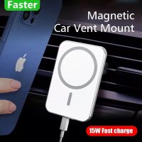 15W Magnetic Car Wireless Charger For iPhone 12 13 14 Pro Max Mini Macsafe Car Phone Holder Stand Mount Fast Charging Station Wall Chargers