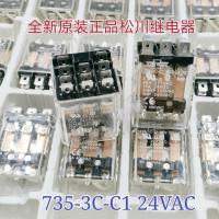 (ใหม่-ของแท้) ❉ ใหม่เอี่ยม735-3C-C1 24VAC 220VAC 11ฟุต20A รีเลย์ AC สามปกติเปิดปกติ