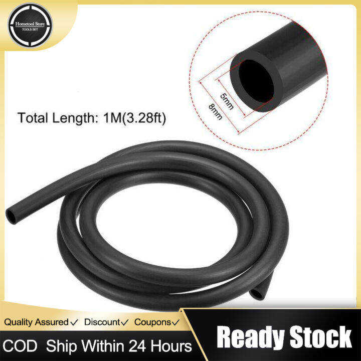 1M Rubber Reinforced lack Fuel Line Hose NBR 5mm ID 8mm OD Diesel Fuel