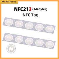 SHIRUI 50pcs กลมกลมๆ ป้าย NFC 13.56MHz เส้นผ่าศูนย์กลาง25มม. ฉลาก NFC213 ทนทานต่อการใช้งาน สติกเกอร์213 สำหรับ Huawei Share ios13ทางลัดอัตโนมัติส่วนบุคคล คัดลอกป้ายโคลน