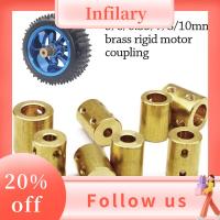 INFILARY ของใหม่ ปลอกขั้วต่อส่งกำลัง อะแดปเตอร์สำหรับ RC ขั้วต่อแข็งทองเหลือง Coupling Coupler ชิ้นส่วนเพลามอเตอร์ ตัวลดมอเตอร์