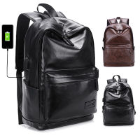 2022 New Fashion Trend Men Backpack PU Leather Backpack Computer Laptop Bag Waterproof Student School Bag Male Travel Back Bag