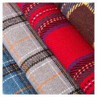 Width 150cm Soft Wool Polyester Blend Tartan Plaid Fabric Woollen Dress Trousers Outerwear Material By the Half-Metre