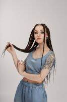 Synthetic Hair Jolly braids Extension Braids Synthet Hair Kanekalon Hair For Braids Pre Stretched Braiding Hair Extensions Hair Braid ผมสังเคราะห์. สายถักเปีย. คาเนคาลอน. ผมสำหรับถักเปีย ก่อนยืดผมถั