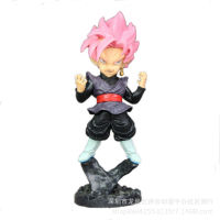 17ซม. รูป Z รูป Gogeta น่ารักอะนิเมะ Dbz Goku สีดำเข้มสีชมพู Gogeta Vegeta Super Saiyan PVC รุ่นของขวัญ