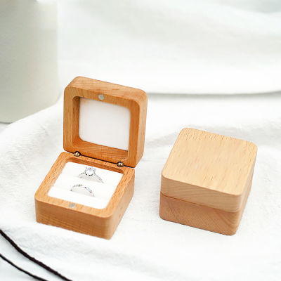 Earring Storage Box Portable Wedding Wooden Box Ring Box Gift Bead Box Jewelry Box Solid Wood Jewelry Box
