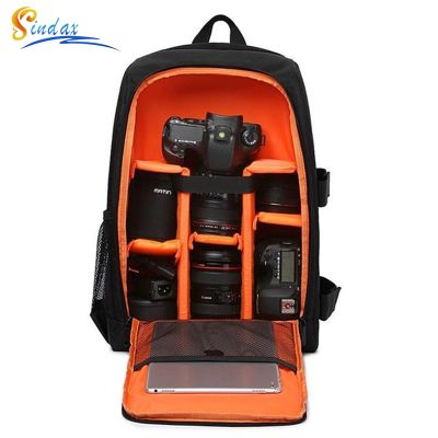 №۩ Waterproof DSLR Backpack Video Digital DSLR Camera Bag Multi-functional Outdoor Camera Photo Bag Case for Nikon Canon DSLR Lens