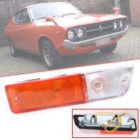 ไฟเลี้ยวกันชน ไฟหรี่กันชน ไฟกันชน รุ่น ดัทสัน DATSUN 710 ปี 1970 - 1973 สีส้ม ขาว ข้างซ้าย 1 ดวง รวมชุดสายไฟ