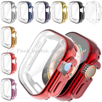 🏳️‍🌈Ready Stock⌚360 Full Soft TPU Case Compatible For Apple Watch Series Ultra 8 7 6 SE 5 4 3 2 1 For iWatch Size 49mm 45mm 41mm 44mm 40mm 42mm 38mm Smart Watch Wristband Accessories