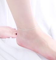 สร้อย สร้อยข้อเท้า เงินแท้925 Anklet แฟชั่น Summer โซ่ สร้อยข้อเท้าเงิน โซ่เกลียว ❤สินค้าพร้อมส่ง❤