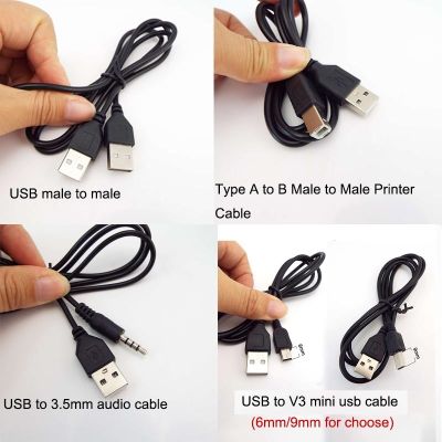 USB 2.0 type A Male To B Male Mini USB Printer cable 3.5mm Audio v3 Charging Extension Cable Connector Adapter Cord Wire O1